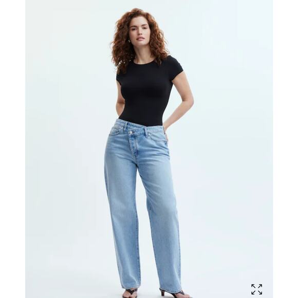 NWT Madewell Curvy Low-Slung Straight Jeans in Sevilla Wash: Cross-Tab Size 31 - Picture 1 of 6